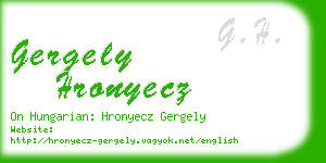 gergely hronyecz business card